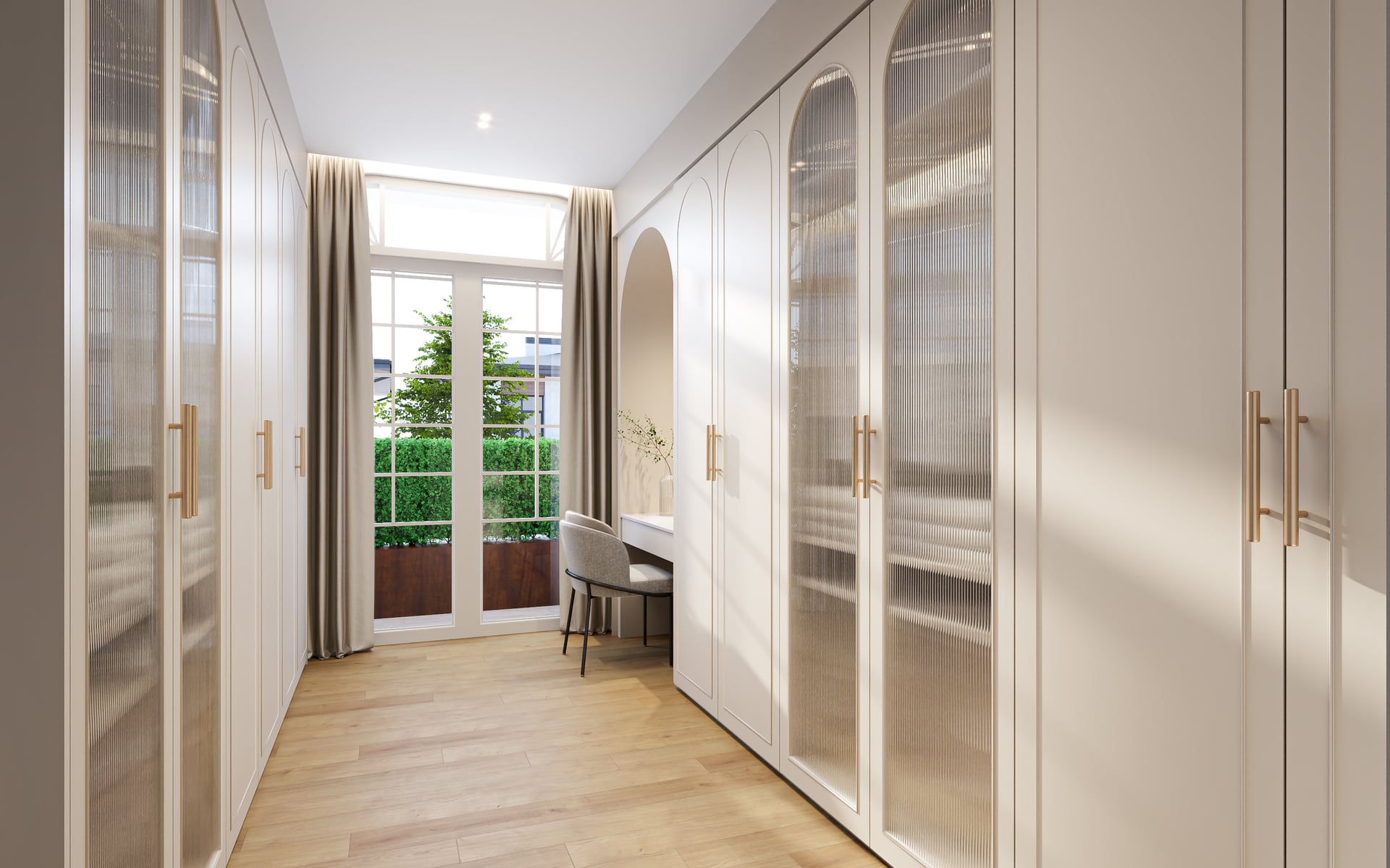 Completed measured wardrobe and built-in storage illustrating a scope that requires clear quantities and specifications
